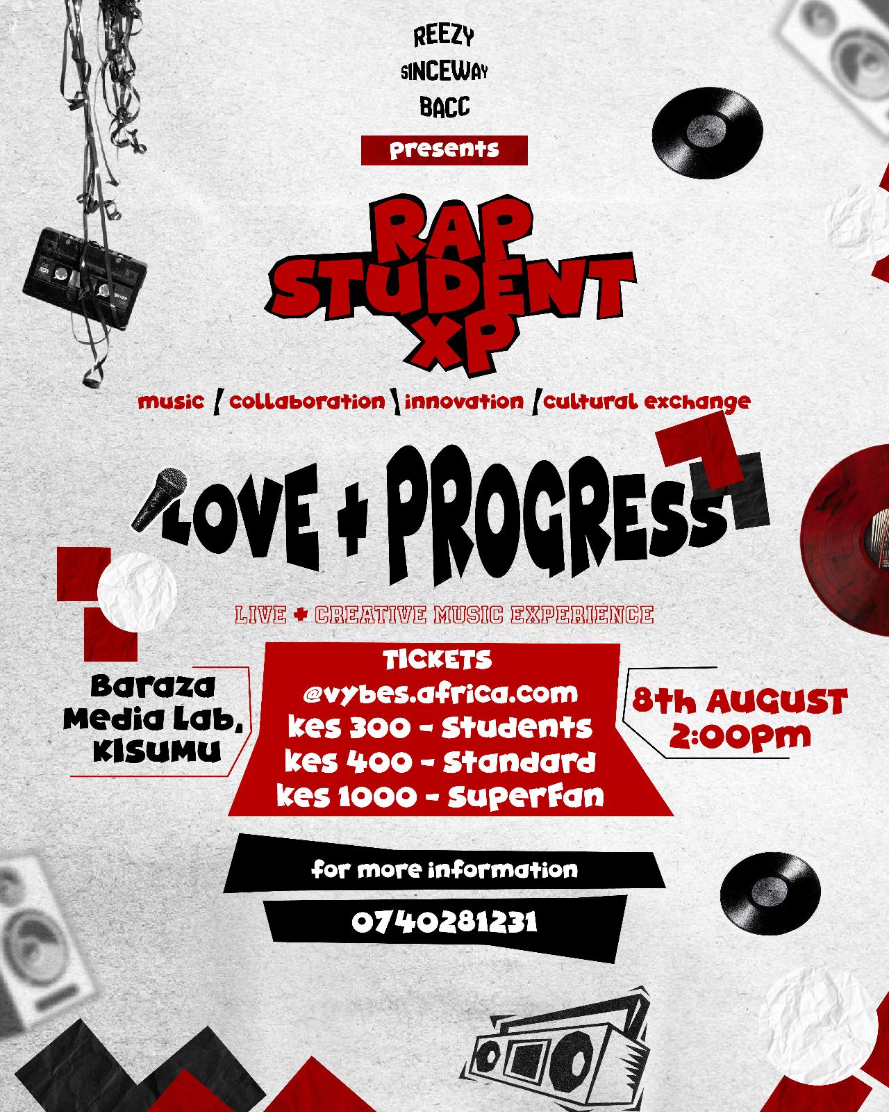 RAP STUDENT XP: Love + Progress event poster - tickets on NyoteCreation